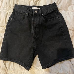 PacSun Eco Black Denim Dad Shorts